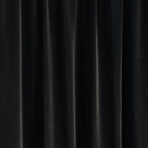 Close-up of a luxurious black velvet curtain, perfect for theatre or interior design concepts.